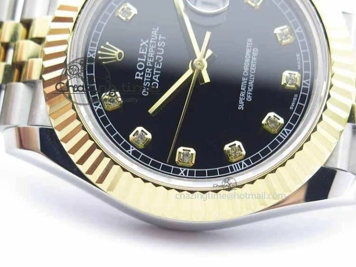 Dial Bracelet Maker Diam Jubilee Best On Edition BP YG DateJust Black 41mm SS II A2813 0510